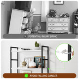 Shintenchi 5-Tier Industrial Bookshelf - Elegant White Bookcase for Living Room, Bedroom, or Office Shintenchi