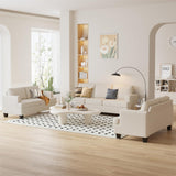 Furnimart 62" Loveseat Couch, Modern Love Seat Couches for Small Spaces, Beige Linen Sofa, Deep Seat Sofa for Living Room, Small 2 Seater Couch for Bedroom, Office Furnimart