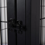 PawHut Dog Crate Furniture, Small Dog Cage End Table with Two Opening Sides, Lockable Door, Puppy Kennel Indoor, Cute and Decorative, Black PawHut