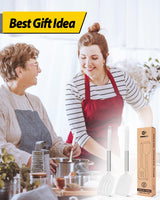 Pack of 2 Silicone Solid Turner, Non Stick Slotted Kitchen Spatulas, High Heat Resistant BPA Free Cooking Utensils, Ideal Cookware for Fish, Eggs, Pancakes(White) BUNDLEPRO