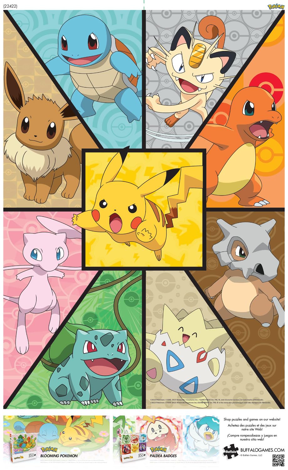 Buffalo Games - Pokemon- Kanto Companions - 300 Piece Jigsaw Puzzle for Adults -Challenging Puzzle Perfect for Game Nights - Finished Size is 21.25 x 15.00