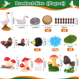 HIYZI 109 Pcs Fairy Garden Accessories Fairy Garden Kit Miniature Fairy Figurines Accessories Fairy Animals Decor Outdoor for DIY Dollhouse HIYZI