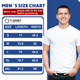 Handepo 6-Pack Men's White Polyester Sublimation Blank T-Shirts, Short Sleeve Crew Neck, Size L for Printing Handepo