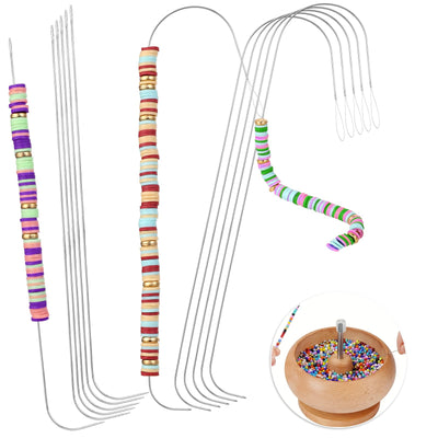 4Pcs Bead Spinner Needles Big Eye Beading Needles Stainless Bead Needle,Bead Needles for Jewelry Making Bracelet Necklace Jewelry Making (Needle)