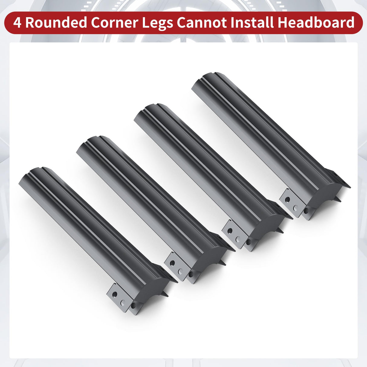 Yicensen 14 Inch Queen Bed Frame Heavy Duty Rounded Corner Legs Platform Bed Frame Queen Size, Easy Assembly, Noise Free, No Box Spring Needed, Black. Yicensen