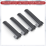 Yicensen 14 Inch Queen Bed Frame Heavy Duty Rounded Corner Legs Platform Bed Frame Queen Size, Easy Assembly, Noise Free, No Box Spring Needed, Black. Yicensen