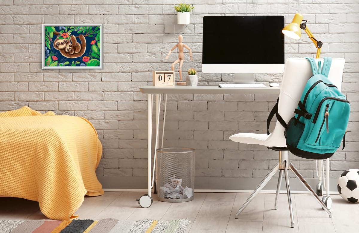 Ravensburger CreArt Sweet Sloths Paint by Numbers Kit for Kids - Painting Arts and Crafts for Ages 9 and Up Ravensburger