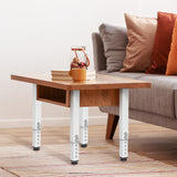 POROHOM 4PCS Adjustable Square Table Leg (14-24inch)，Metal Desk Legs, Home Office DIY Furniture Leg Set for Tables, DIY desks, Counter Tops, Kitchen Tables,Office Desk(White) POROHOM