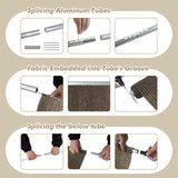 Amagenix Outdoor Roller Shades, 220GSM HDPE Exterior Cordless Patio Shades Roll Up Outdoor Blinds for Porch Gazebo 8'(W) x 6'(H), Spliced of Two Sections, Mocha Amagenix