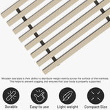 Greaton, 0.68-Inch Vertical Wooden Bunkie Board/Bed Slats, Full, Beige Greaton