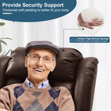 MEROUS Dual Motor Large Power Lift Recliner Chair for Elderly with Heat and Massage,Lay Flat Lift Chairs Recliners for Seniors Infinite Position,USB Ports&Remote, Genuine Leather (Brown) MEROUS