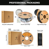 ERYONE Carbon Fiber PLA Filament 3D Printer PLA Filament 1.75mm +/- 0.03mm, PLA-CF Filament 1KG Cardboard Spool(2.2LBS), Black ERYONE