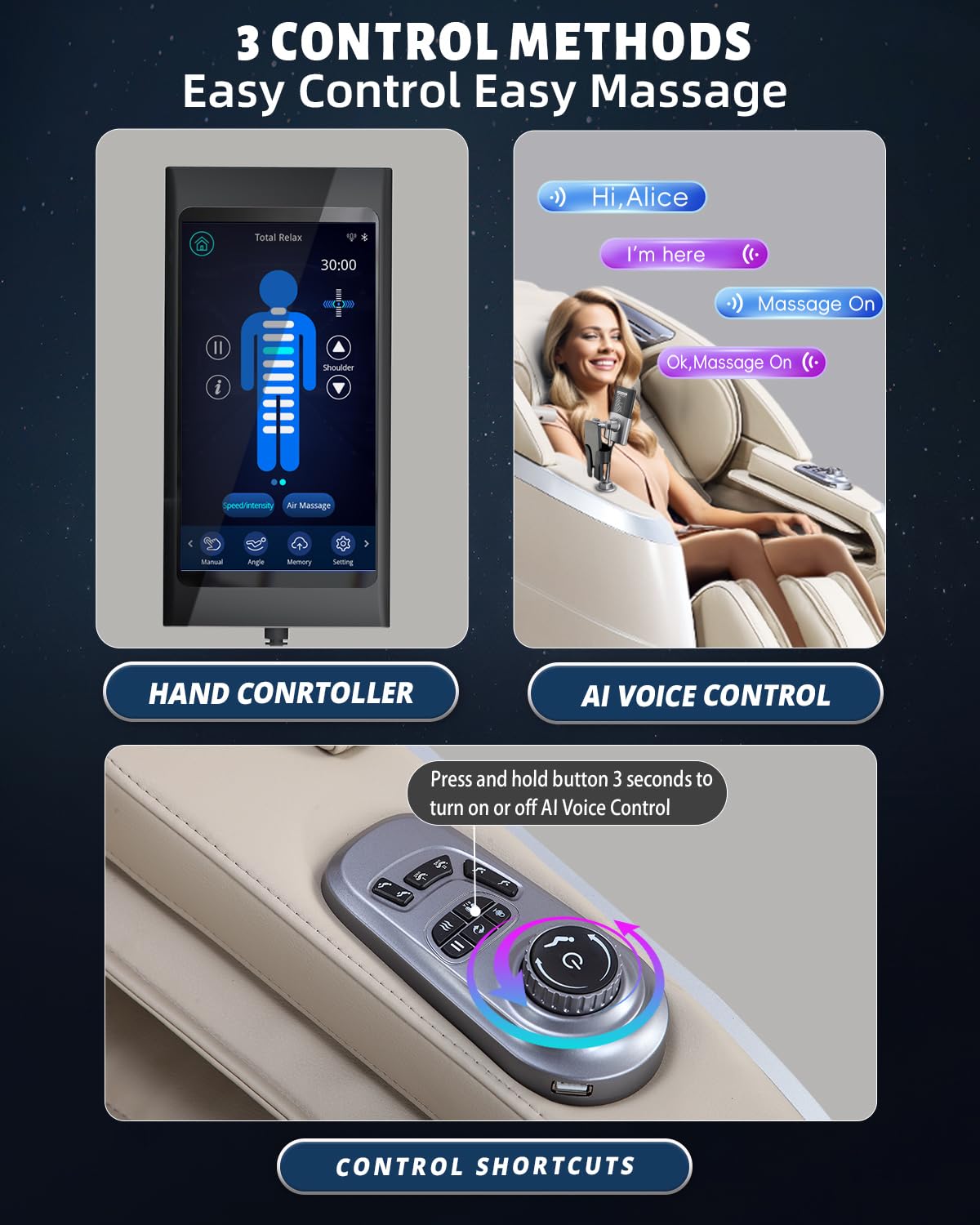 RelaxRelife 4D Full Body Massage Chair with Flexible 166° Track, Reading Light, 18 Massage Modes, 11 Techniques, 36 Airbags, Zero Gravity Recliner with Yoga Stretch and Foot Massage Beige RelaxRelife