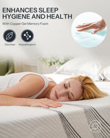 Life Balance Hybrid Twin Mattress 12 Inch, Made in USA, Medium, Individual Pocket Coils & Copper Gel Memory Foam， Hypoallergenic & Odorless, Motion Isolation & Pressure Relief, Mattress in a Box Life Balance