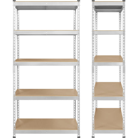 Topeakmart 5-Tier Utility Shelves, Metal Storage Shelves Garage Shelving Unit Adjustable Garage Storage Shelves Storage Racks Heavy Duty Shed Topeakmart