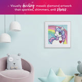 DIAMOND ART CLUB Unicorn Rainbow Diamond Painting Kit, 9" x 9" (23 x 23 cm) DIAMOND ART CLUB