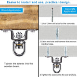 SELEWARE Heavy Duty Boxing Punching Bag Hanger, 360 Rotate Heavy Bag Hanger Bracket with Bearing and Carabiner, Wood Beam Holder for Boxing Muay Thai Training, 700lbs Capacity SELEWARE