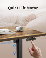 FEZIBO Electric Standing Desk, 48 x 24 Inches Height Adjustable Stand up Desk, Sit Stand Home Office Desk, Computer Desk, Rustic Brown FEZIBO