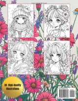 Kawaii Anime Girls Coloring Book: Relaxing Art Therapy for Teens & Adults, 30 Illustrations: "Embrace Your Creative Side: Serene and Playful Designs ... Coloring Books. Cute Art for Anime Lovers.) Lindesa