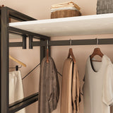 TUSY Larger Armoire Wardrobe Closet with 3 Hanging Rods & 8 Drawers, 81.9" Tall Modern White Bedroom Armoire System, Walk-in Closet Systems Organizer, 81.9”H x 19.7”D x 94.5”W, CAC TUSY