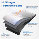 Blackout Curtains for Bedroom, 39" x 58" Portable Black Out Blinds with 20 Sets Hook & Loop Strips for 100% Blackout Window Film, Temporary Black-out Shades for Windows Cover Nursery Travel RV- Blacks Tlany