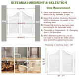 Modern Cafe Swing Doors 32" 33" 34" 35" 36" 37" 38" 39" 40" 45" Wide Solid Wood Saloon Swinging Doors with Hinges and Hardware Dutch Half Door for Kitchen Laundry Room Hallway Partition(White,W 42" x YiMengMao