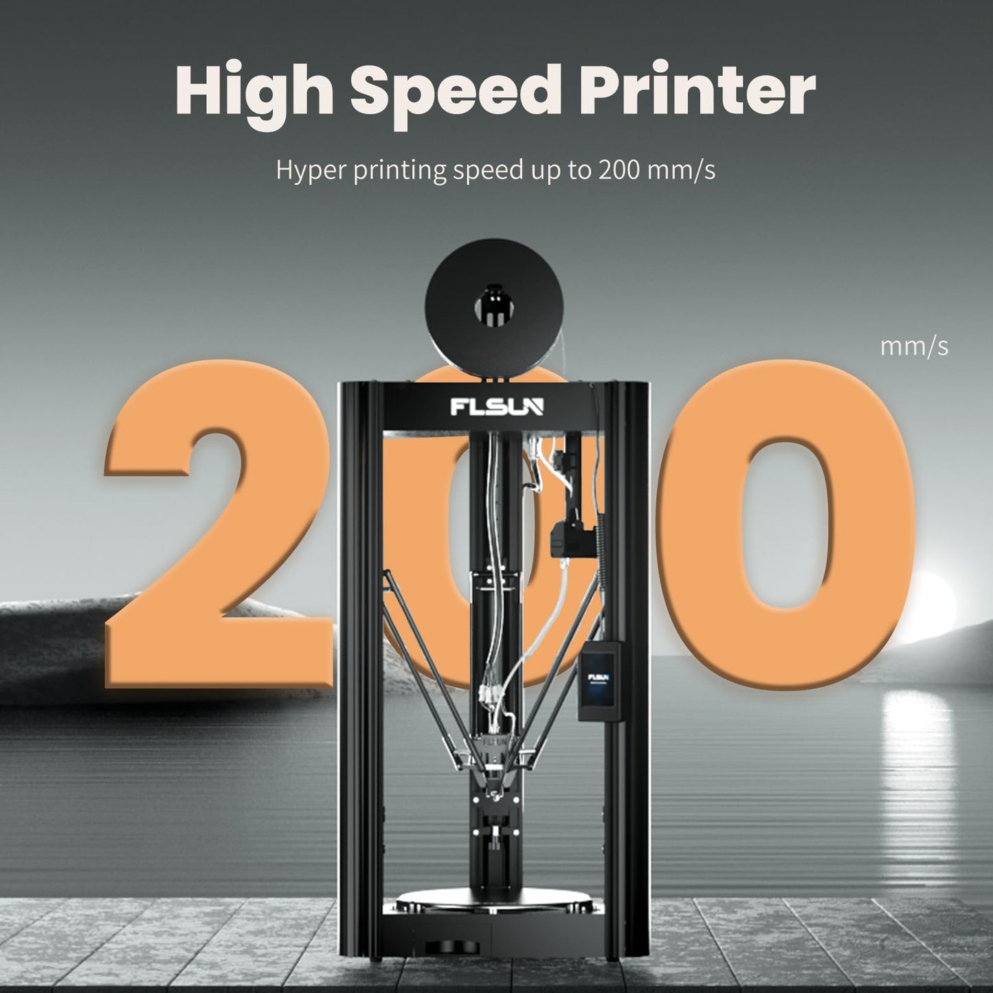 Flsun Super Racer 3D Printer Upgrade 200 mm/s High Speed 2800 + mm/s², flsun sr Upgrade Delta 3D Printers with Direct Drive Extruder and Auto Leveling Size Φ260 x 330 mm (flsun sr) - WoodArtSupply