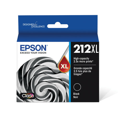 EPSON 212 Claria Ink High Capacity Black Cartridge (T212XL120-S) Works with WorkForce WF-2830, WF-2850, Expression XP-4100, XP-4105 Epson