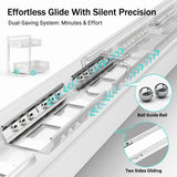 Under Sink Organizer Adjustable Height 2 Tier Bathroom Organizer Pull Out Cabinet Organer kitchen organizers and storage fridge organizers and storage,White,XL-1 Pack Petiza