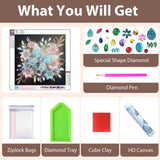 Aestalrcus Butterfly Diamond Painting Kits for Adults, Butterfly Flowers Special Shape Diamond Art Kits for Adults, DIY Gem Art Crystal Rhinestones for Gift Home Wall Decor 12x12 Inch Aestalrcus