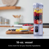 Ninja Blast Portable Blender, Cordless, 18oz. Vessel, Personal Blender For-Shakes and Smoothies, BPA Free, Leakproof-Lid and Sip Spout, USB-C Rechargeable, Dishwasher Safe Parts, Lavender, BC151ML Ninja