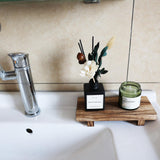 Wood Riser for Decor, 8.66X3.54in Wood Pedestal Stand, Small Wooden Riser for Bathroom, Wood Riser for Kitchen Counter Missraza