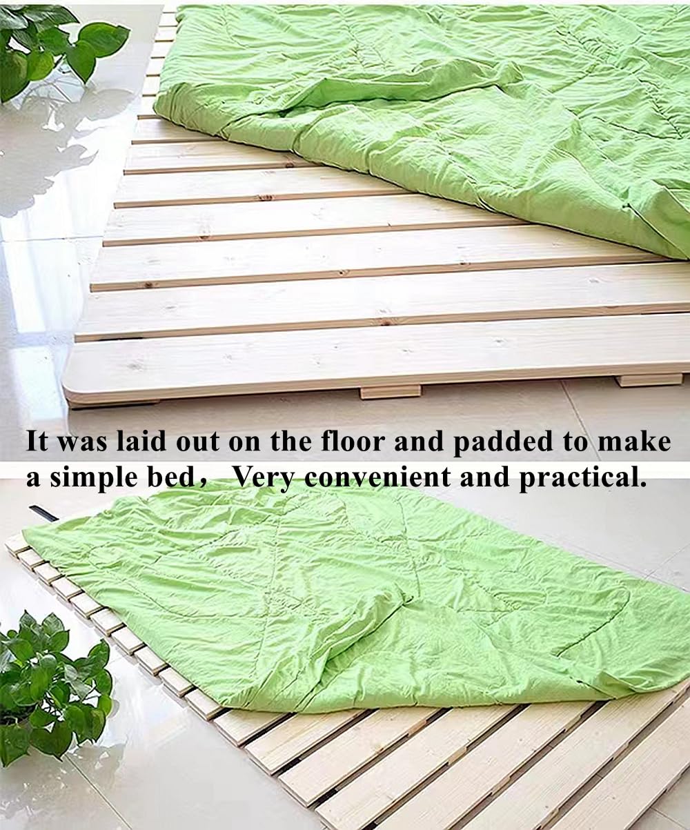 LOBOTOU Breathable Moisture-Proof Solid Wood Tatami Mat and Floor Futon Mattress LOBOTOU