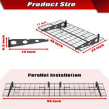 WALMANN 2 Pack Garage Wall Shelves, 2 x 4 ft/24 * 48 inch Wall Mounted Storage Shelves for Garage Heavy Duty Wall Shelving, Holds Up to 220 Lbs(Black) WALMANN