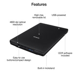 Epson Perfection V19 II Color Photo and Document Flatbed Scanner with 4800 dpi Optical Resolution, USB Power and High-Rise, Removable Lid Epson