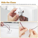 usikey 47.2" Large Vanity Desk with Lighted Mirror, 14 Lights, Makeup Vanity Table with 5 Large Drawers & Charging Station, Makeup Vanity Desk, Vanity Table Set for Bedroom, White usikey