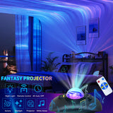 UOMEUR Queen Size Bed Frames with Smart Outlet and Galaxy Holographic Projection Lights,47.6" H Heavy Duty Metal Headboard,17" Hidden Storage,No Box Spring Needed/Noise-Free/Easy Assembly UOMEUR