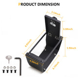 RERPRO Trunk Storage Organizer Gun Safe Lock Box Compatible with 2021 2022 2023 2024 2025 New Ford Bronco 2/4 Door Interior Accessories Rear Cargo Security Vault Tray with 3 Digit Combo Password Black RERPRO