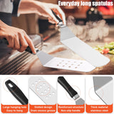 RINPIR 42pcs Griddle Accessories Kit for Blackstone, Flat Top Teppanyaki Spatula Set with Enlarged Spatulas, Melting Dome and Burger Press, Professional Hibachi Tools Gifts for Outdoor BBQ RINPIR