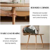 Wayshome Small Oval Coffee Table, 100% Solid Wood Coffee Tables Mid Century Modern Table for Living Room Side Table End Tables for Home(Original Wood Color, 33.46''x22.83''x15.74'') Wayshome