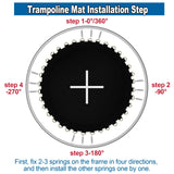 Ketofa 12FT Trampoline Mat Replacement, Fits 5.5" Springs 72 V-Hooks Round Trampoline Frame, 127" Premium Trampoline Jumping Mat (Excluding Frame and Spring) Ketofa