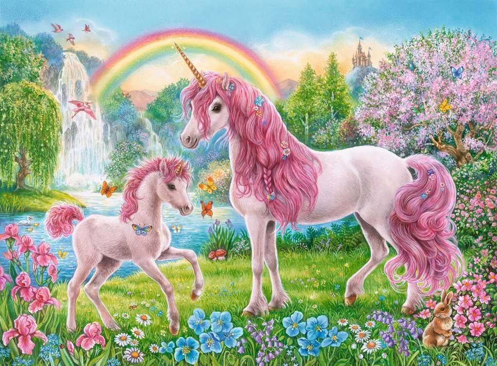 Ravensburger Magical Unicorns 100 Piece XXL Jigsaw Puzzle for Kids – 13698 | Unique, Pieces | Anti-Glare Surface | FSC Certified, Eco-Friendly | Makes a Great Gift for Ages 4 and Up Ravensburger