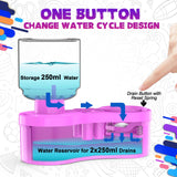 Paint Brush Cleaner, Painting Station for Kids Adult Artist, Paint brushes Cleaner Tool with Drain and Brush Holder-Paint Brush Rinser for Arylic,WaterColor-Water Based Paints,Drawing and Art Supplies ACGASK