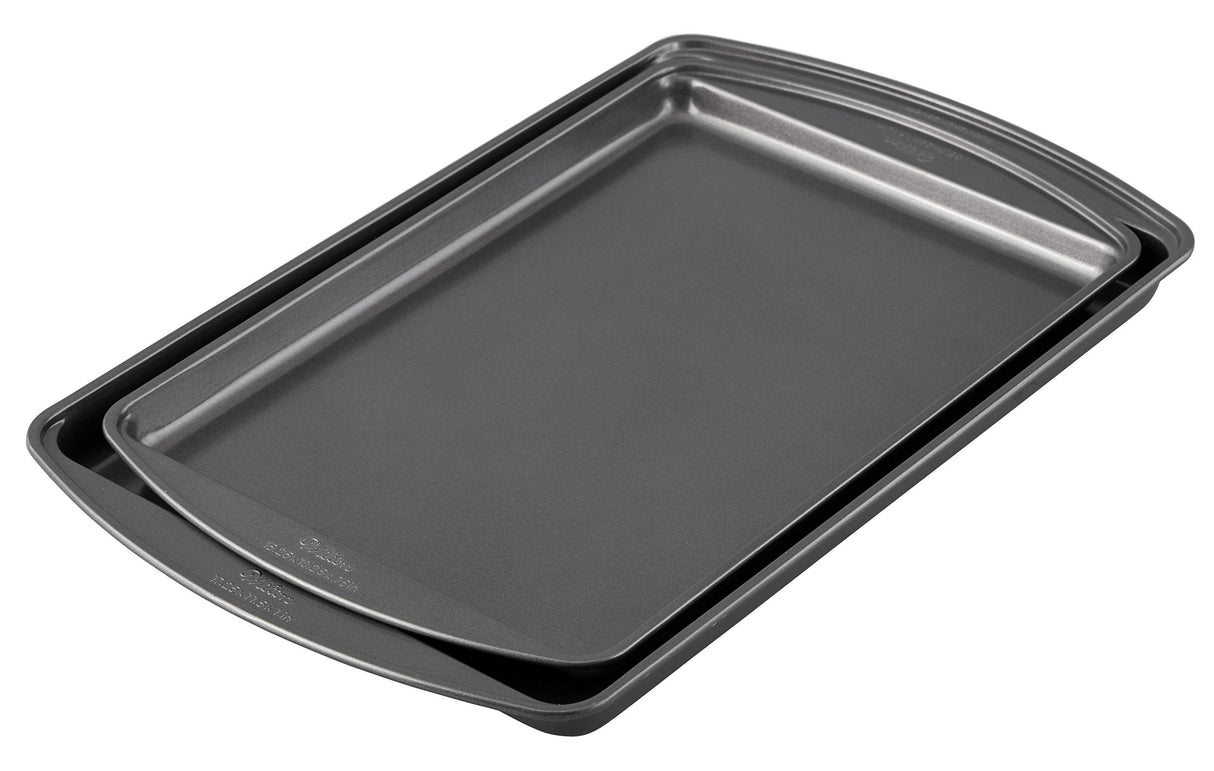 Wilton Perfect Results Premium Non-Stick Bakeware Cookie Baking Sheets Set, 2-Piece, Steel Wilton