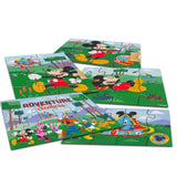Mickey Mouse Wooden Puzzle 5 Pack - Mickey Mouse Wood Puzzles Bundle with Holding Tray with Mickey Stickers and More | Mickey Mouse Jigsaw Puzzles for Kids Disney