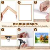 16"X20" Canvas Frame, 2 Set Removable Wood Canvas Stretcher Bars Wooden Frames Kit for Oil Painting, Diamond Art, Paint by Numbers, Posters, DIY Arts Supplies for Artist Zyghjort