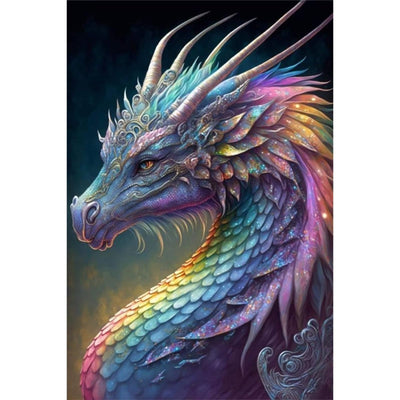 NAIMOER Dragon Diamond Painting Kits for Adults, 5D Dragon Diamond Art Kits for Adults, DIY Full Drill Diamond Painting Animals Diamond Arts for Home Decor 30x40cm