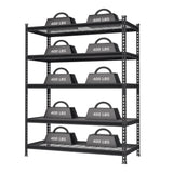 WORKPRO 5-Tier Metal Storage Shelving Unit, 48”W x 24”D x 72”H, Adjustable Storage Rack Heavy Duty Shelf, 4000 lbs Load Capacity (Total), for Garage, Kitchen, Bathroom, Warehouse, Black/Sliver WORKPRO