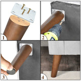 AORYVIC Angled Furniture Legs 8 inch Slanted Wood Legs for Ottoman Bench Coffee Table Pack of 4 AORYVIC