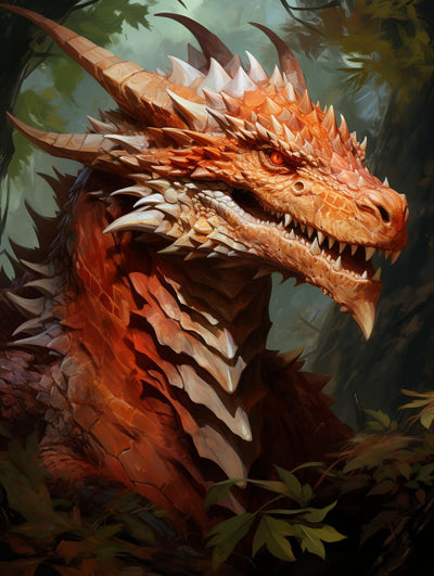 Diymood Paint by Numbers for Adults Dragon, DIY Oil Painting Myths Acrylic Paint by Number Kits for Adults Beginner for Home Wall Decor 16x20 inch